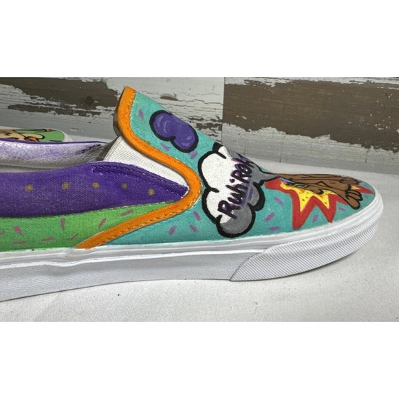 Custom Vans‎ Slip-On Shoes Scooby Doo Shaggy Signed Hand Painted Canvas 10.5 main image 9